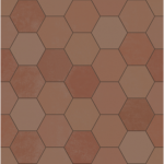 Carrelage hexagonal terre cuite