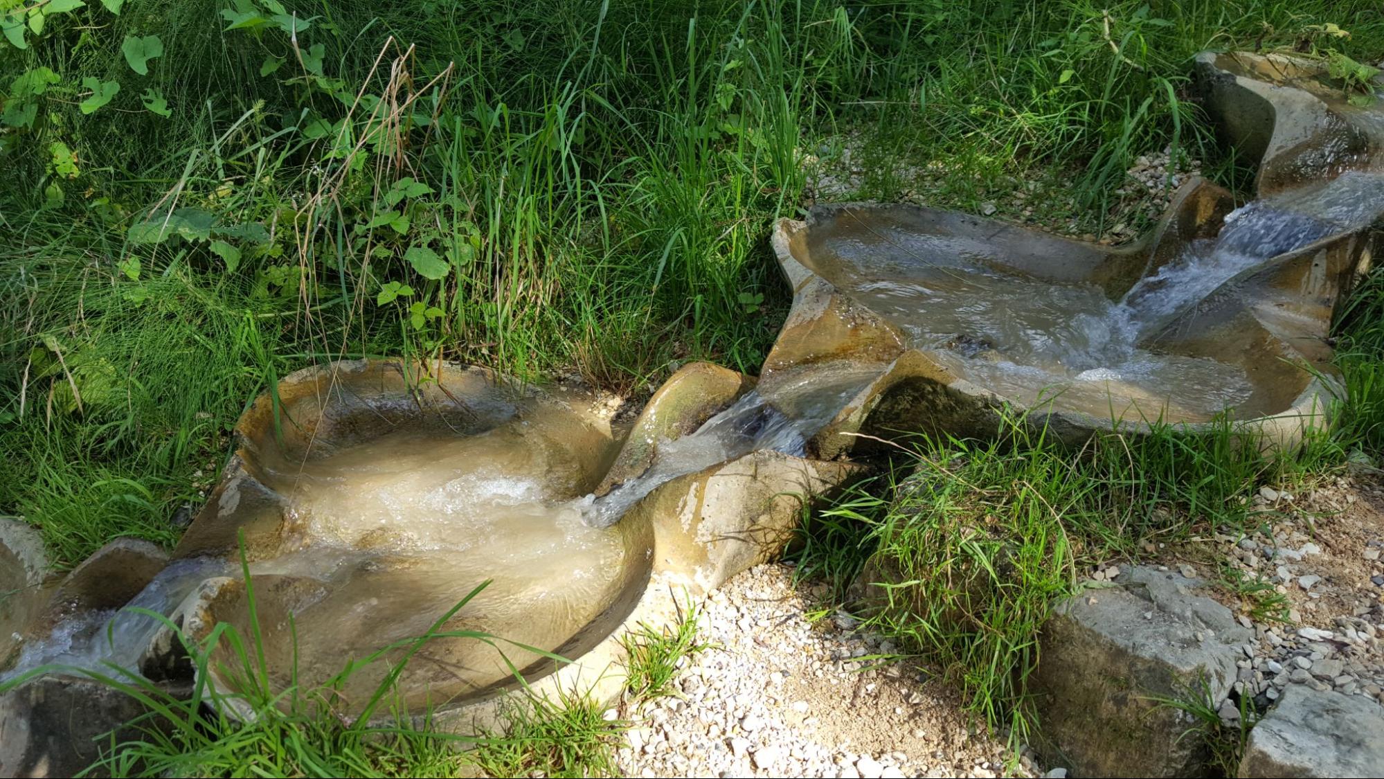 Vasques dynamisantes parc du Goetheanum, Dornach en suisse à proximité de Bâle.