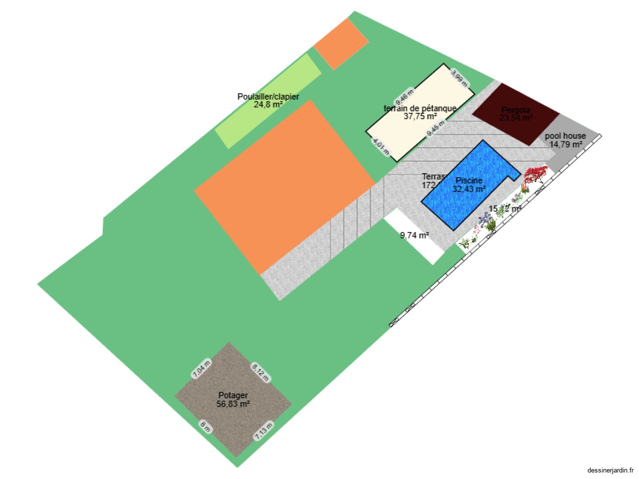plan d'am&eacute;nagement jardin