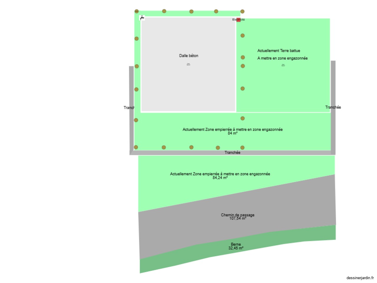Implantation zone ancien hangar
