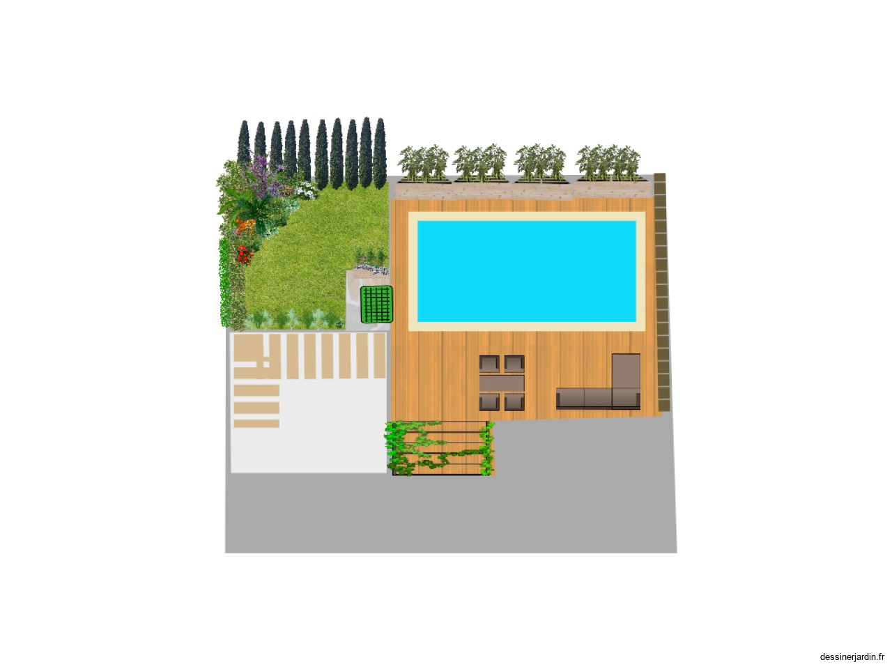 back garden pool