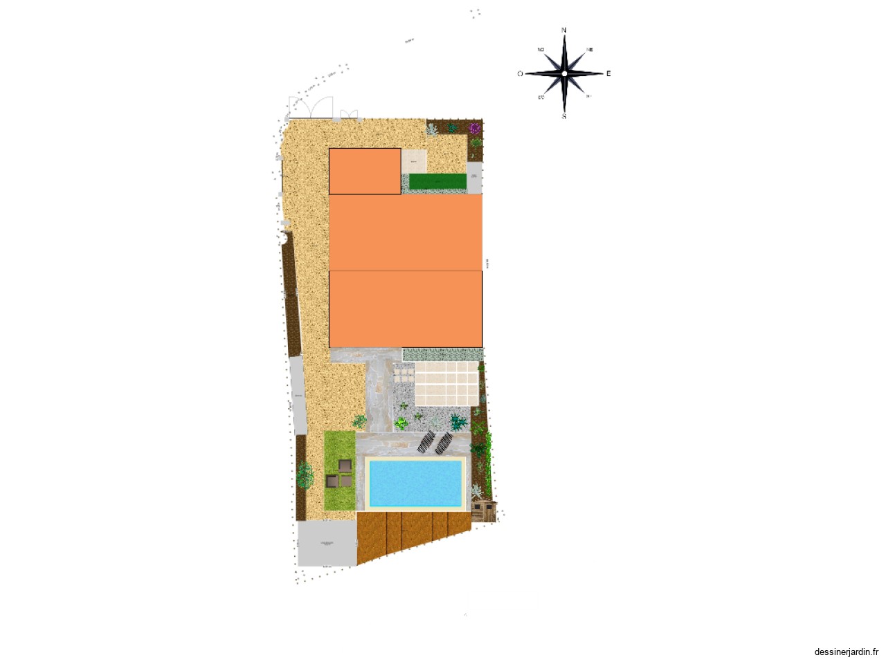 plan de masse avec plantes