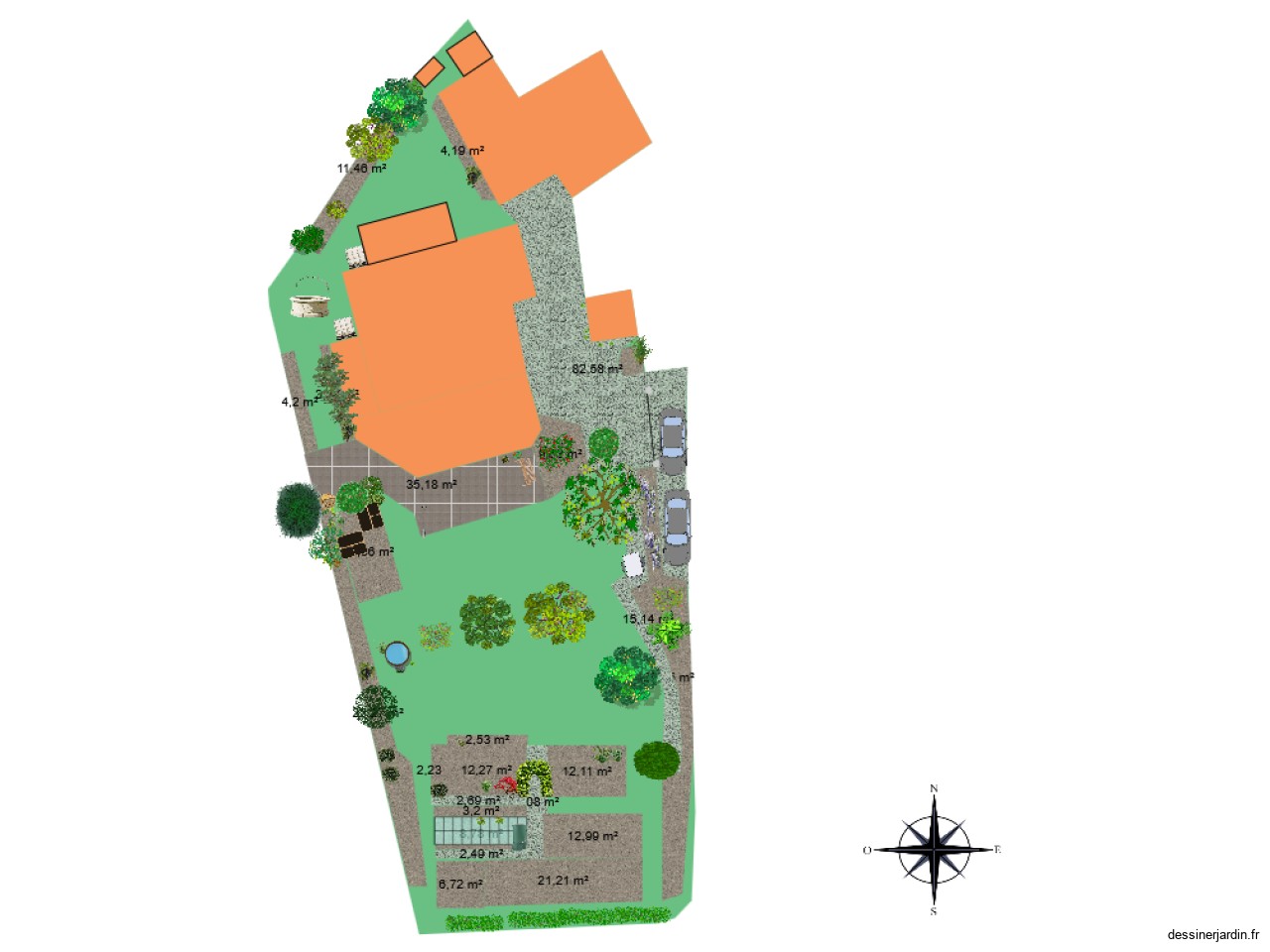 plan maison site dessiner jardin 4