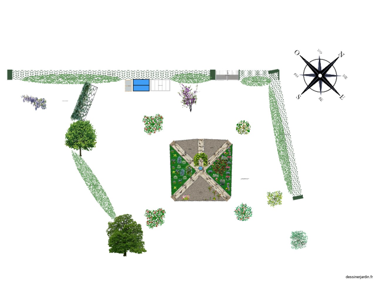plan  jardin anglais