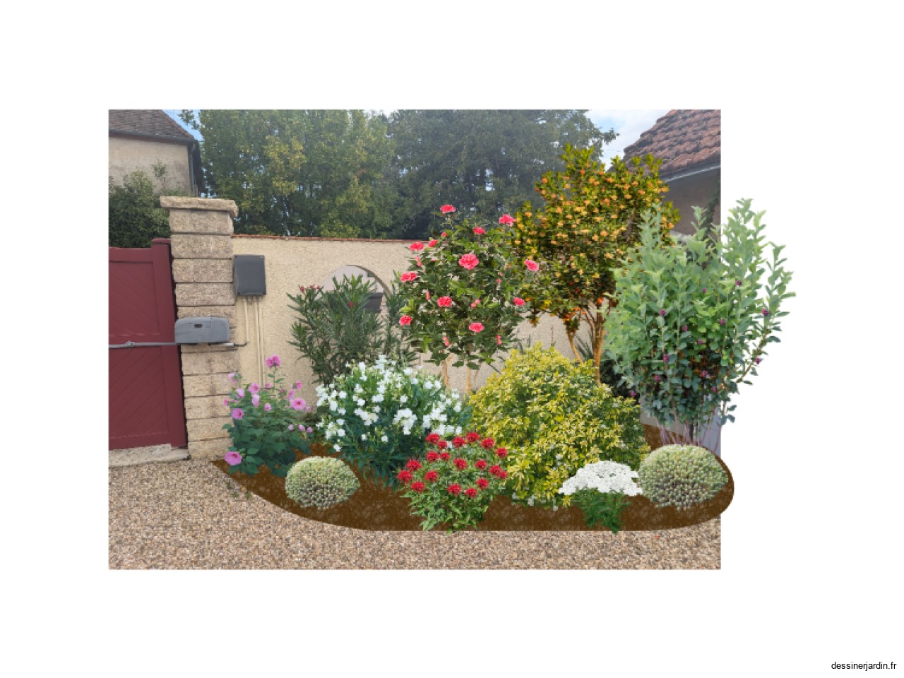 Massif près du portail