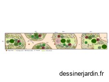 Place Cdt Rivère Arbustes + vivaces + ganivelles + réemploi + ID ilôts