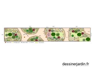Place Cdt Rivère Arbustes + vivaces + ganivelles + réemploi + ID ilôts