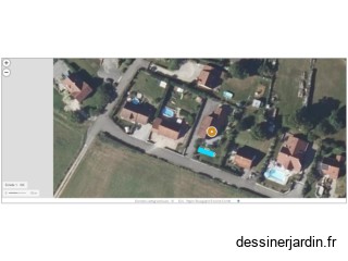 implantation piscine vue aérienne