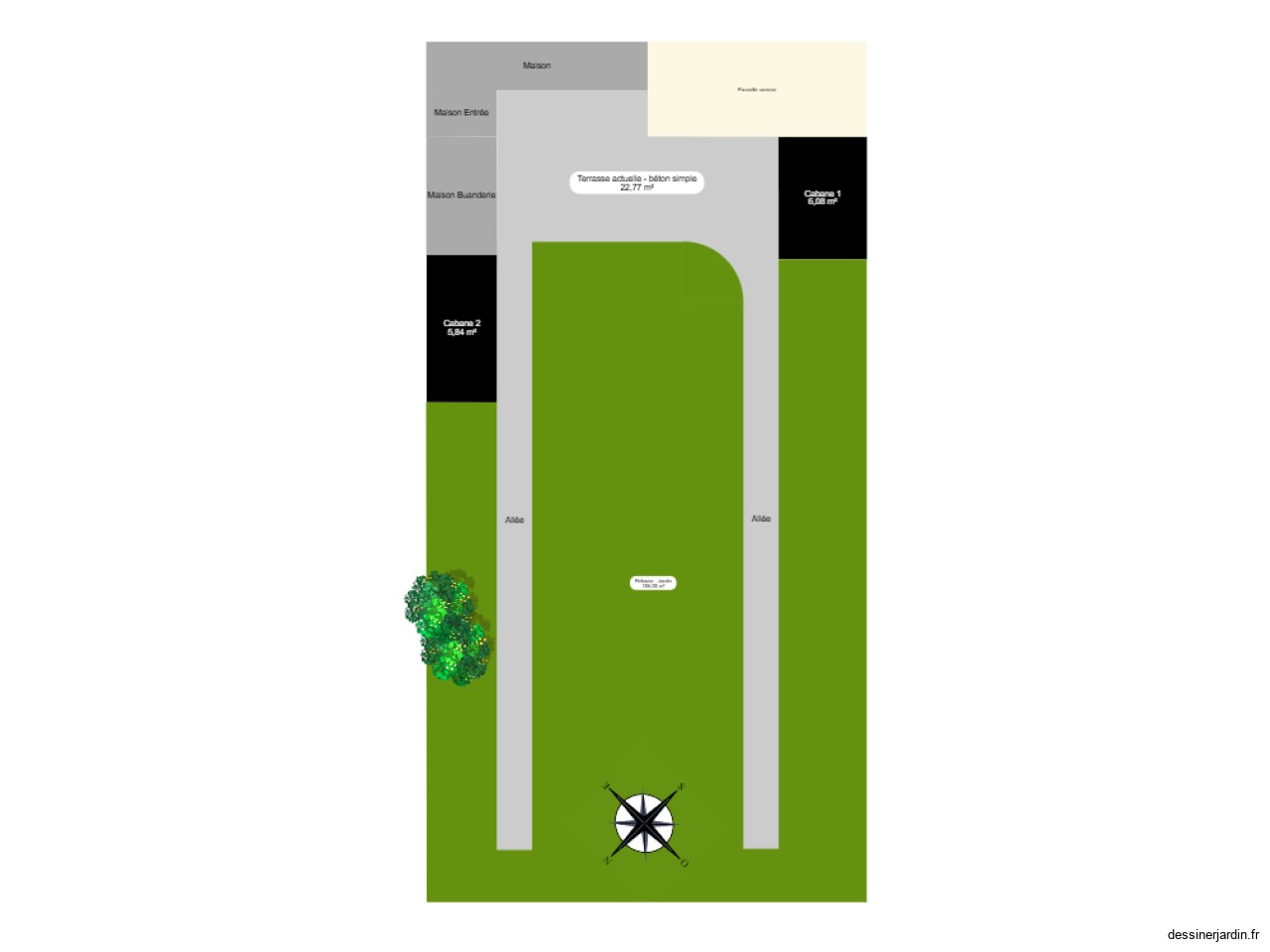 Plan masse ancienne terrasse