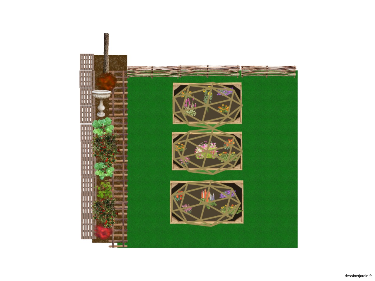 Plan jardin pelouse