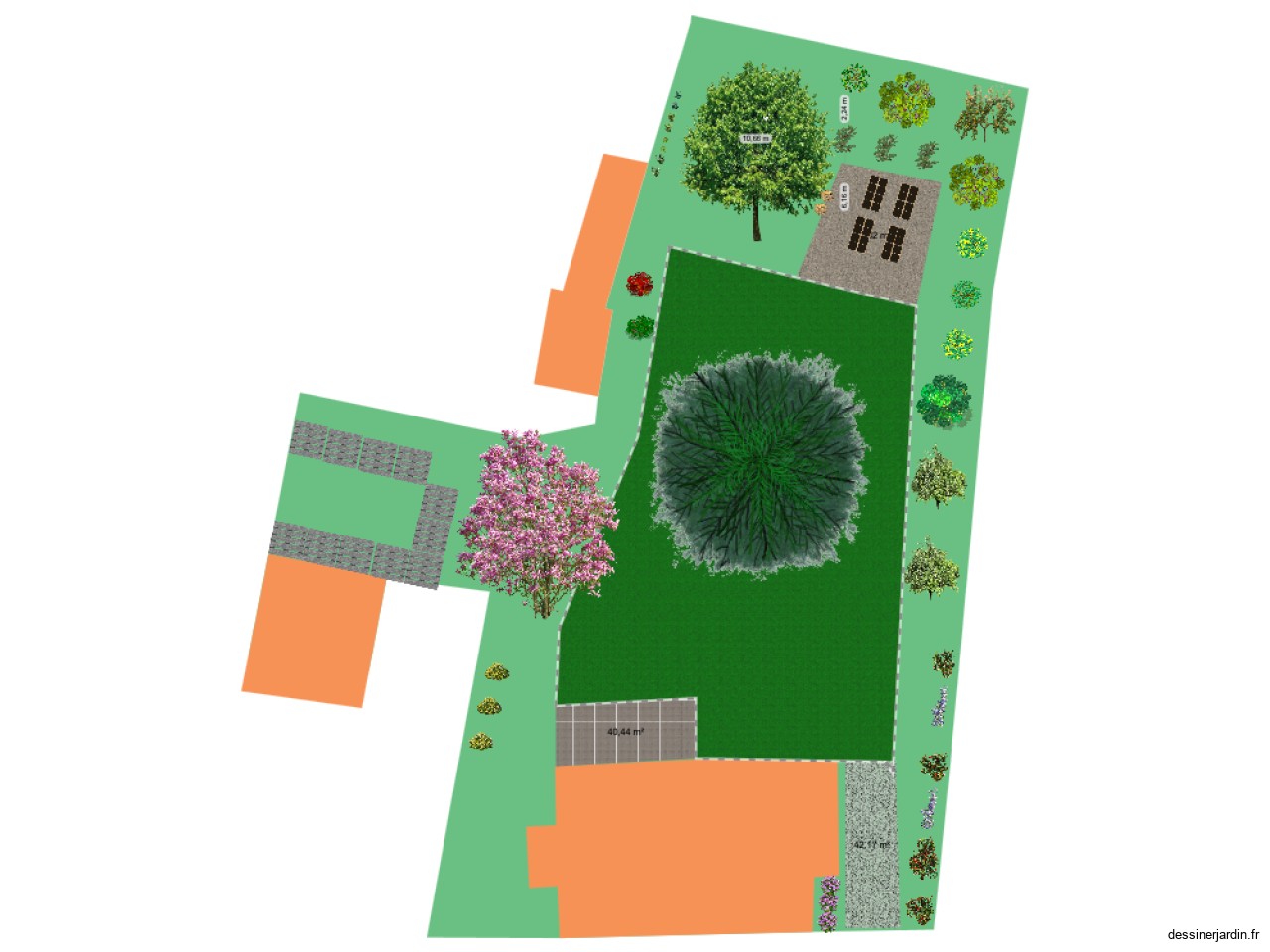 Plan jardin maison