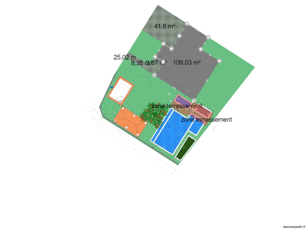 plan de masse avec rideau piscine taille max
