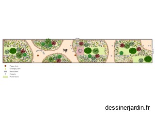 Place Cdt Rivère Arbustes + vivaces + ganivelle