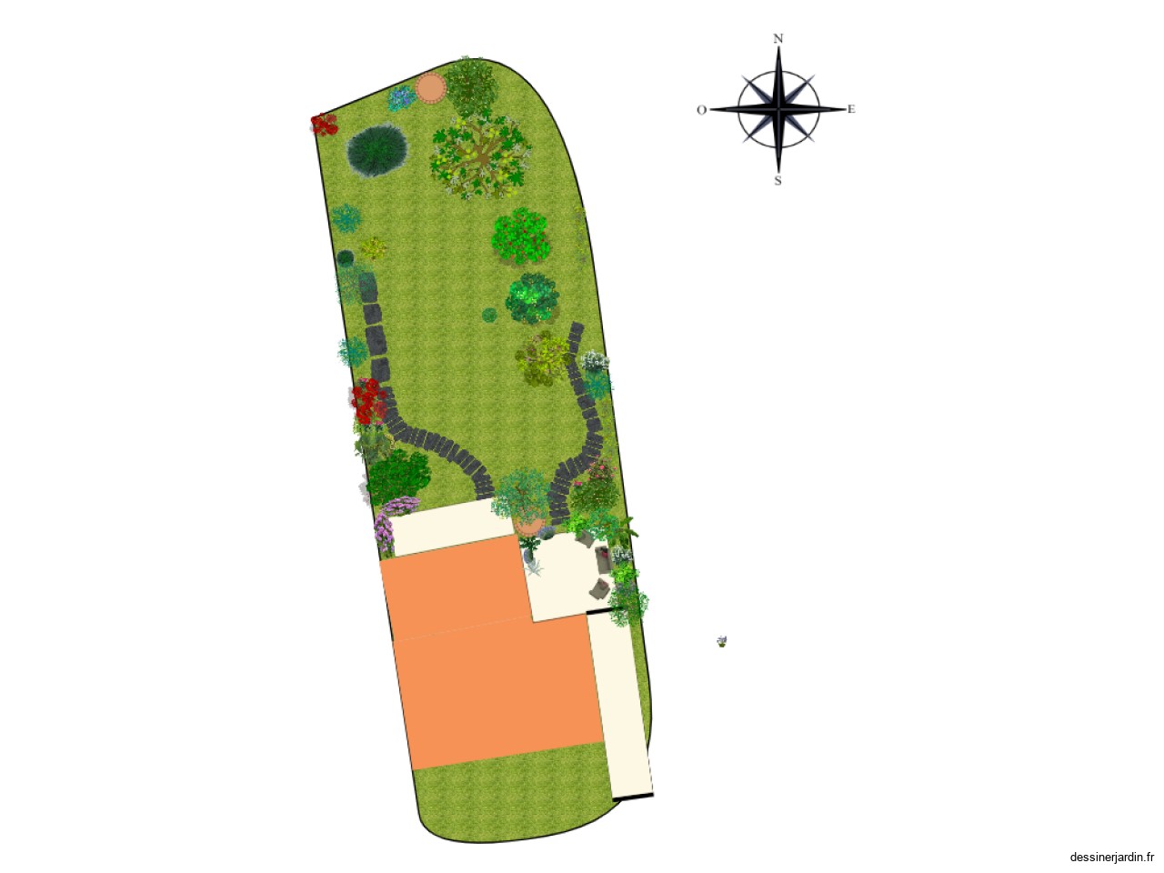 plan du jardin de la maison