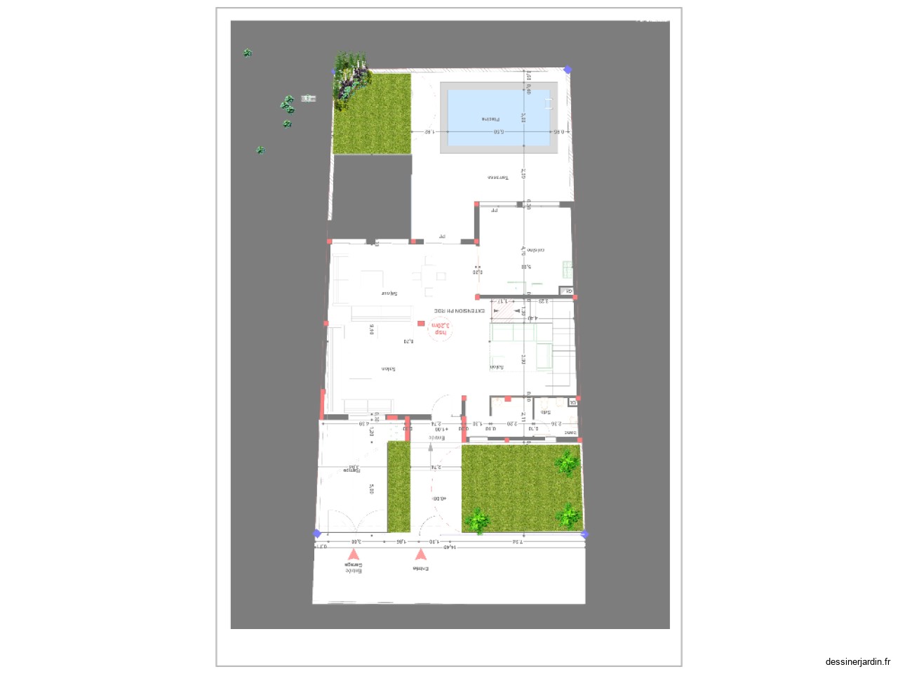plan villa small garden