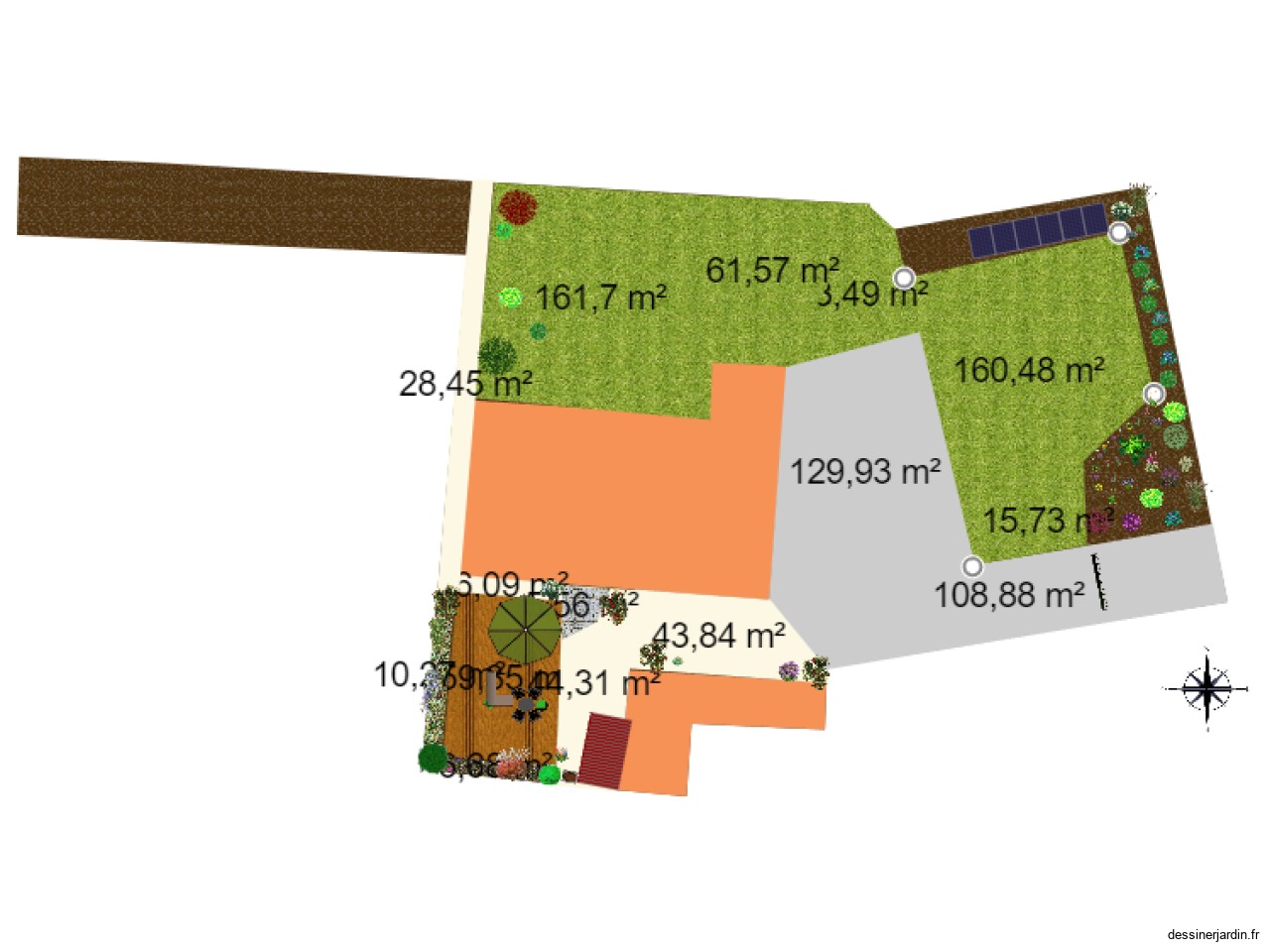 Projet jardin massif maison