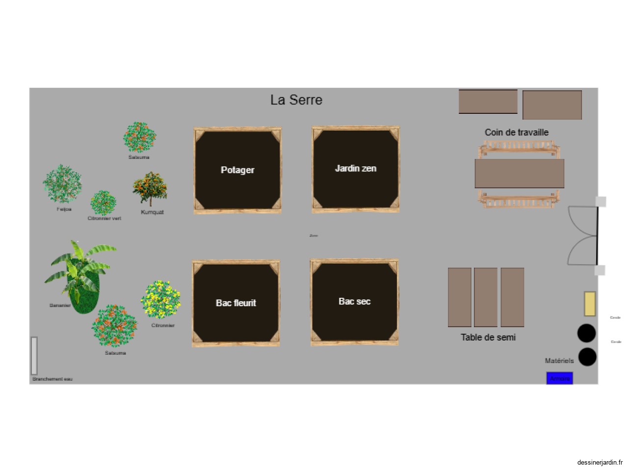 Serre peda interieur