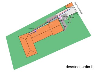 Plan de l'entrée Jardin AM212  implantation  Bypass + Eau Generale