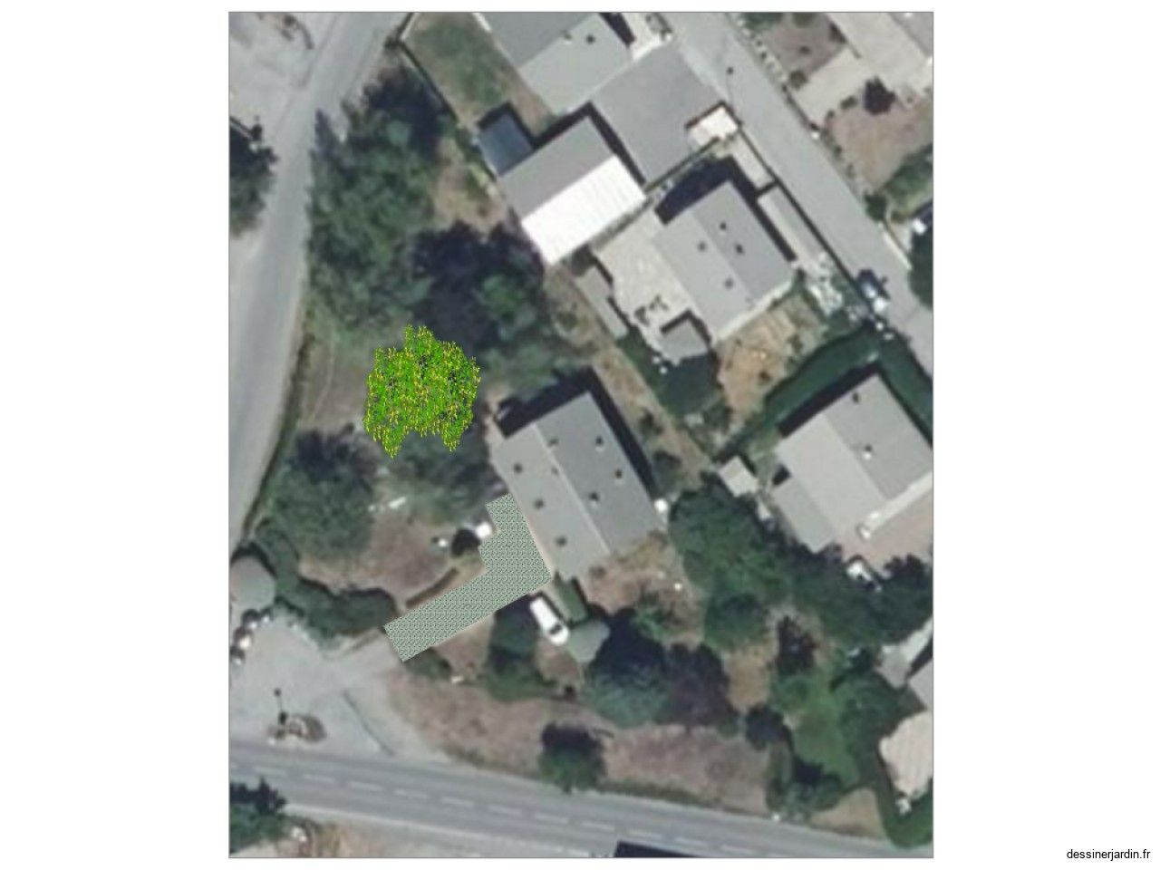 Plan jardin sur photo