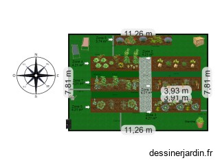 Potager permaculture légumes, fleurs et aromatiques