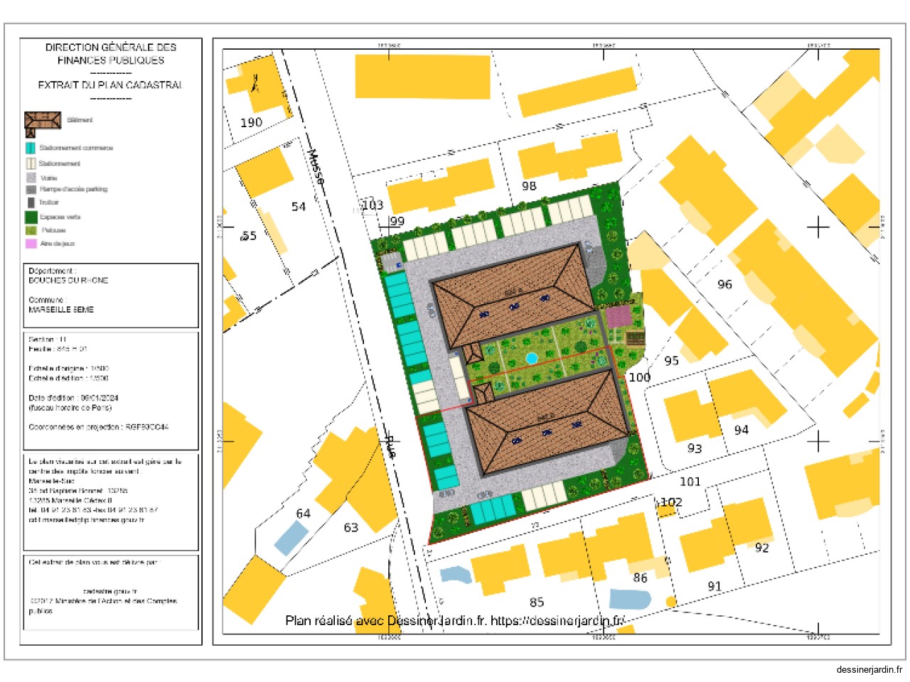 Plan Marseille 8ème arrondissement 