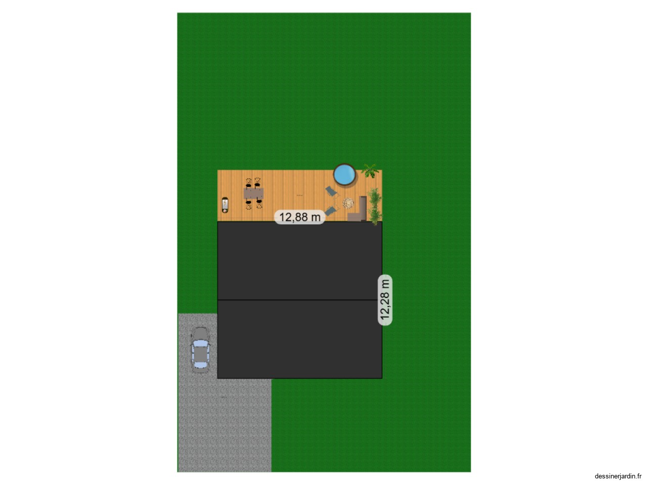 Plan terrain avec maison 2