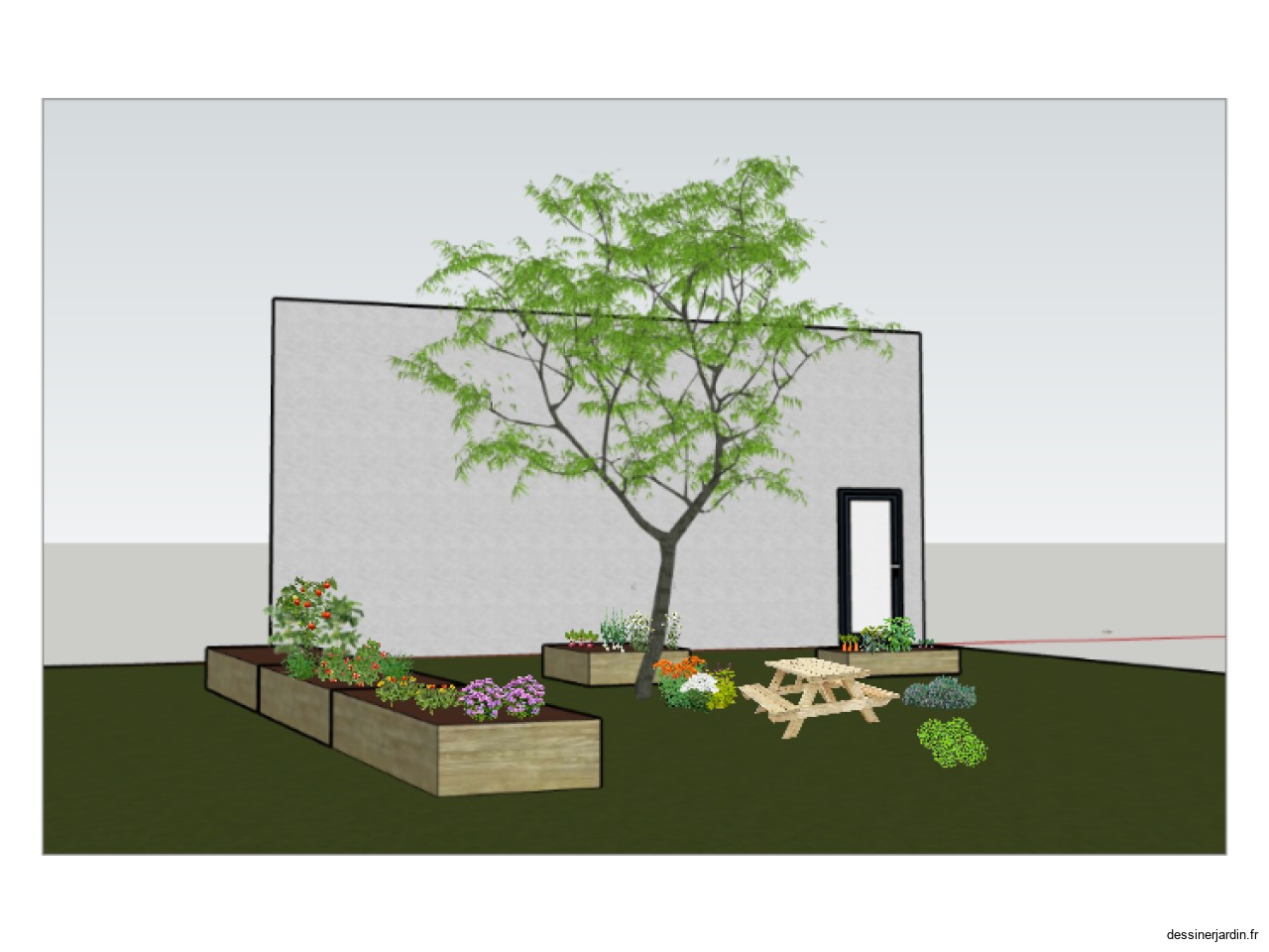 Jardin Éco-quartier Phase 2 vue salette