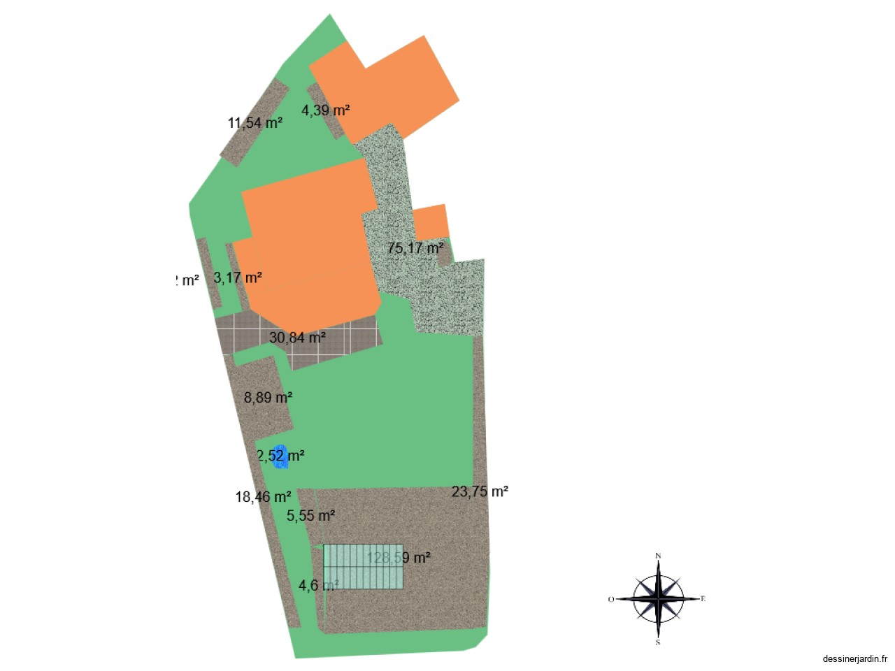 plan maison site dessiner jardin