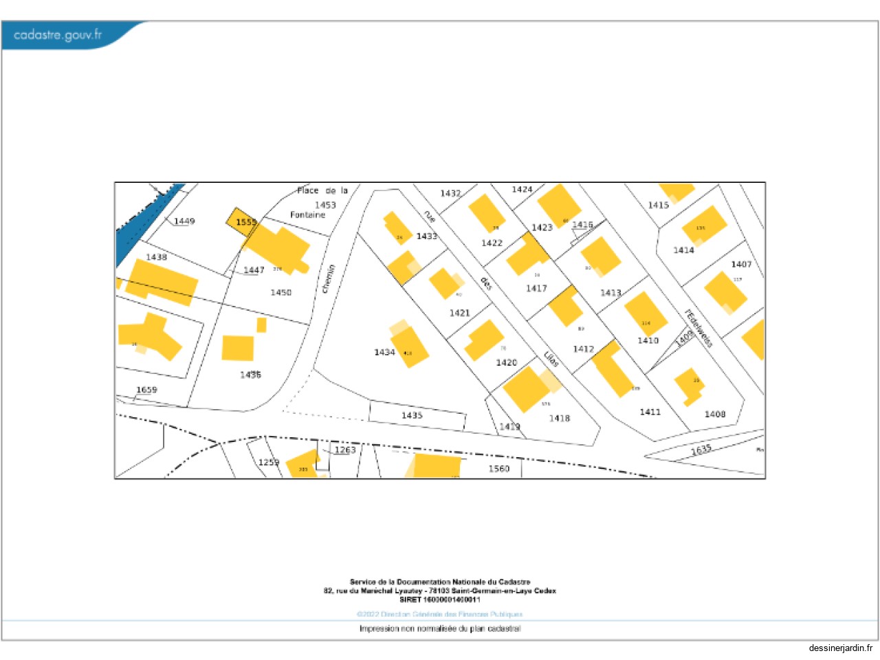 Aménagement paysager sur plan 1/1250